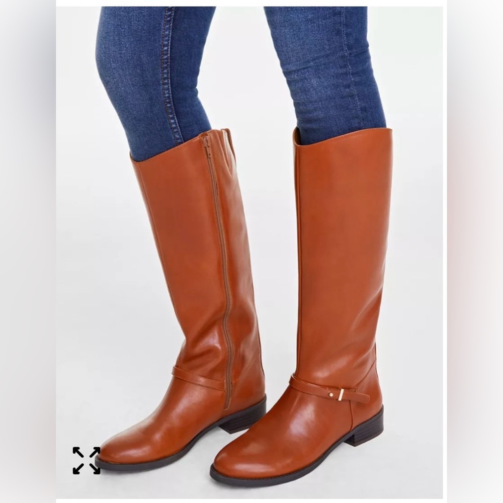 NIB On 34th Firesse Riding Boot leather cognac size 10.5